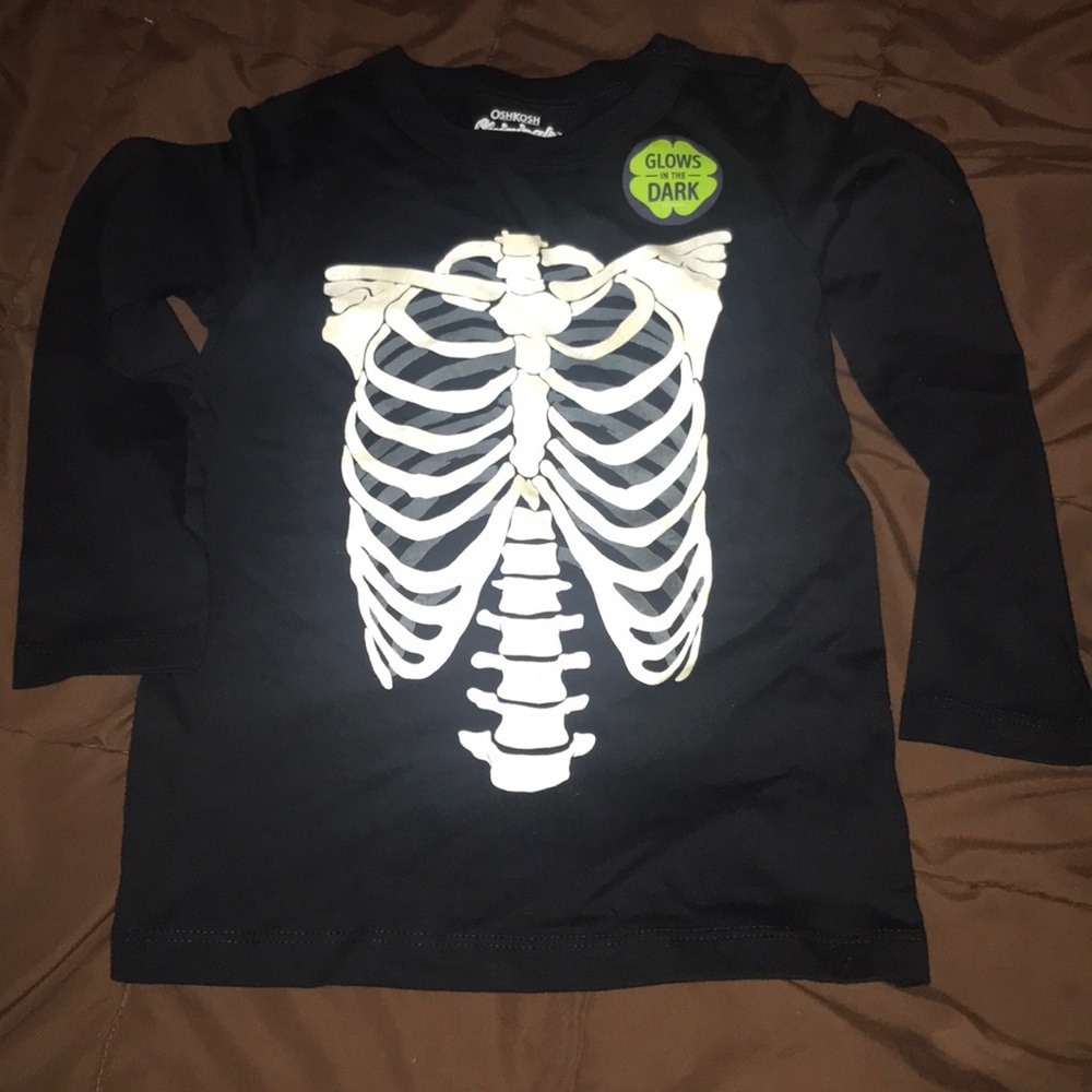 Glow n dark toddler boy top